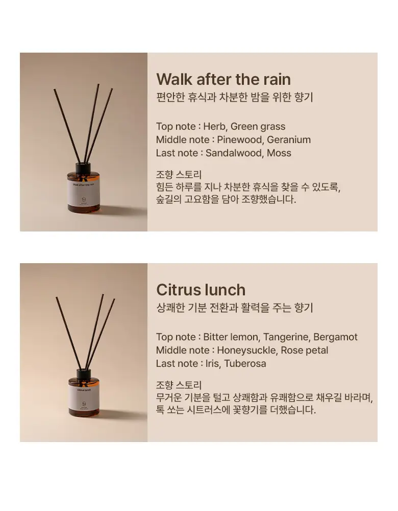 [정신과의사조향/숙면,활력] 이유즈 디퓨저 150ml 2종 중 택1 상세페이지 5